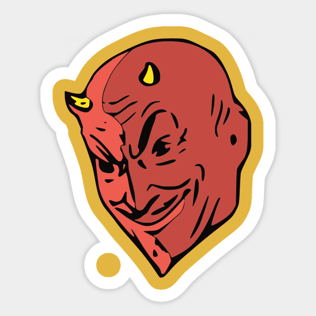 Devil Mask Sticker by JSnipe